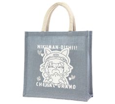 ジュートスクエアバッグにイラストをオリジナル印刷　同人イベントオリジナルグッズ