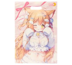 コラボカフェ用、小ロットポリエステル不織布バッグA4対応サイズ オリジナルショッパーフルカラー印刷